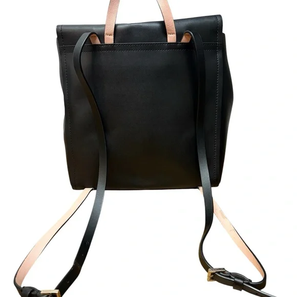 Kate Spade Megyn Sommerville Road Black Leather Backpack - Picture 2 of 6